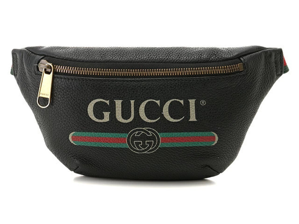 Gucci Crossbody Body belt bag logo web interlocking G Black